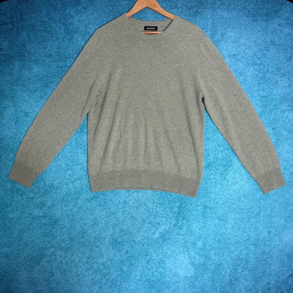 NAADAM Men’s 100% Cashmere Crewneck Sweater Preppy L Vintage Green Gray - Picture 1 of 14